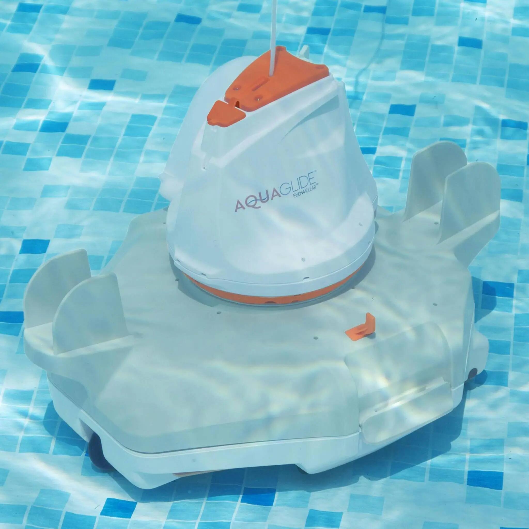 Robot aspirateur autonome Flowclear aquaglide pour piscines à fond plat jusqu'à 2/5