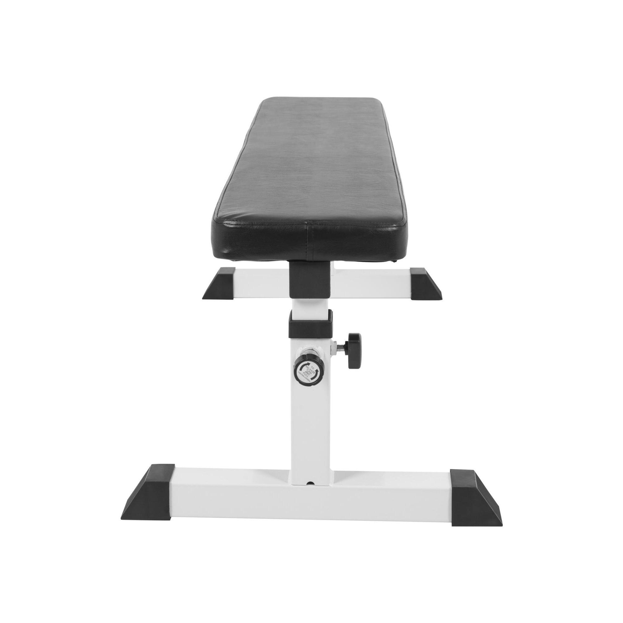 GORILLA SPORTS HEIGHT-ADJUSTABLE FLAT BENCH | BODYBUILDING