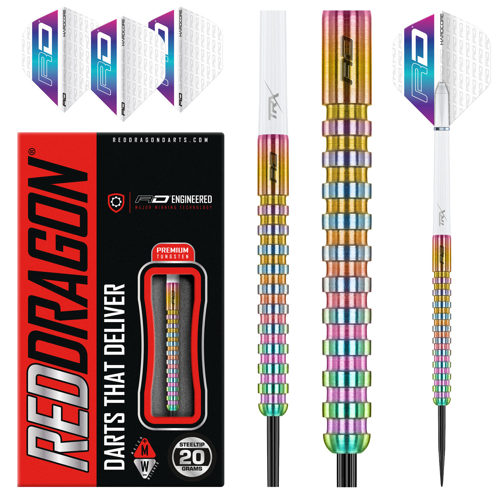 Javelin Spectron 20 Gram Premium Tungsten Darts Set with Flights and Stems 6/7