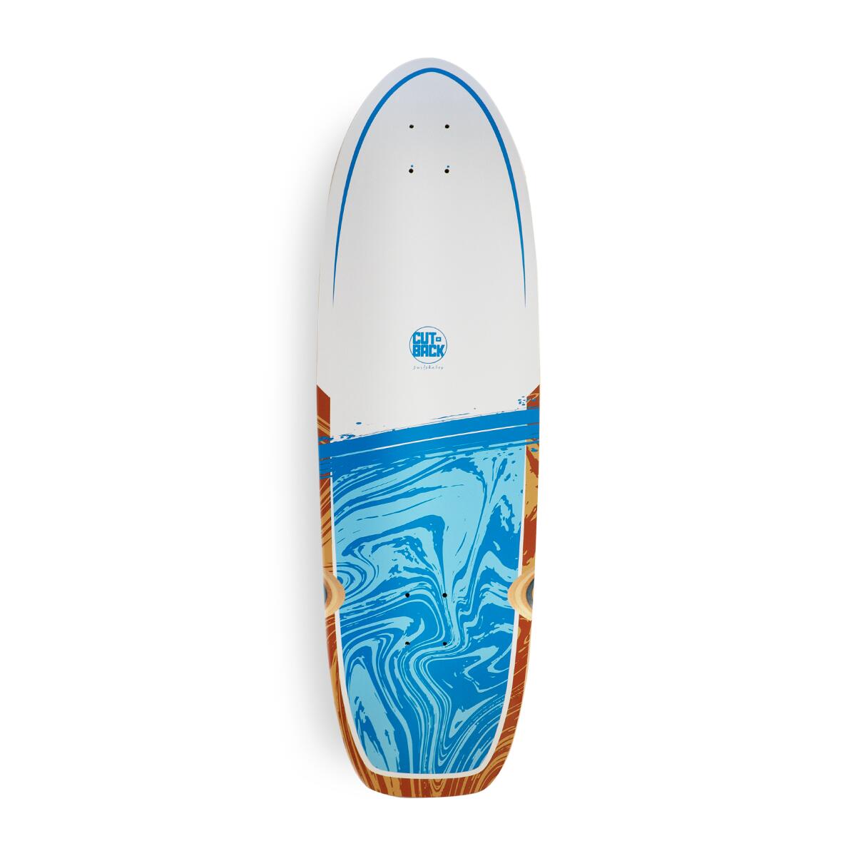 CUTBACK SURFSKATES Surfskate Deck Splash 34" Cutback Surfskates