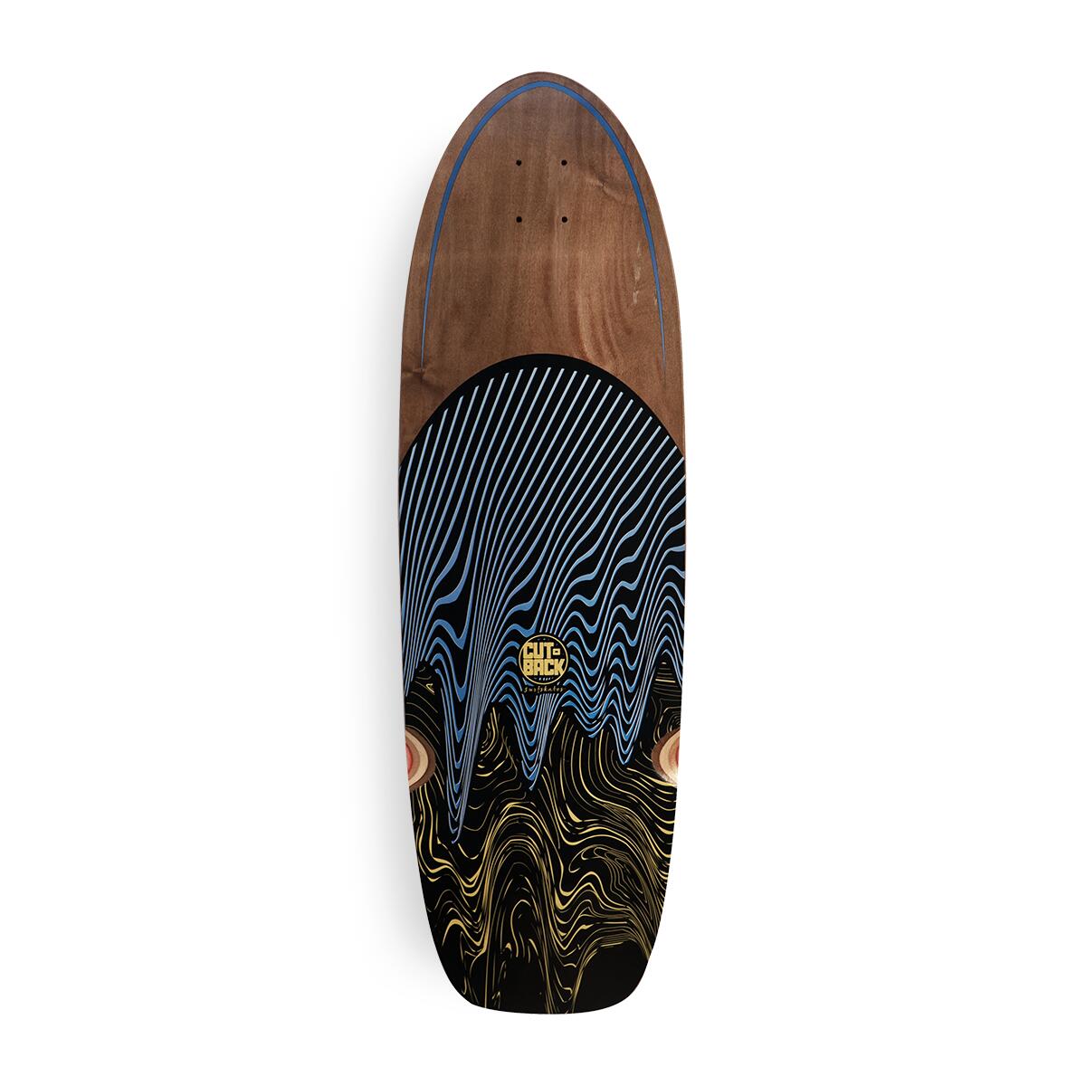 Surfskate Shape Deck Skateboard – 33,5 Zoll Mit Fiberglas-Top-Layer