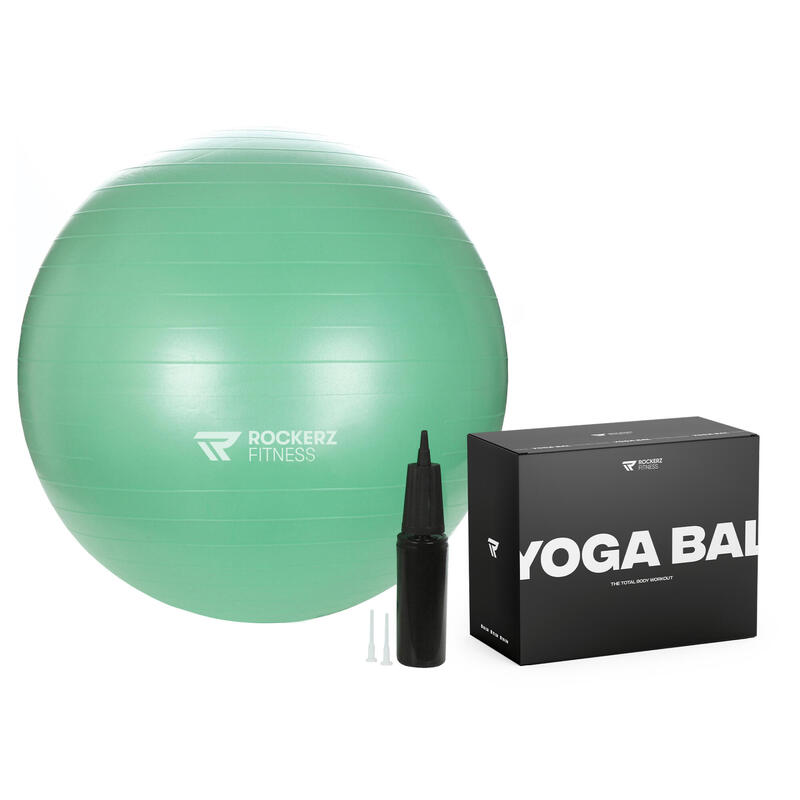 Fitnessbal - Yoga bal - Gymbal - Zitbal - 55 cm - Kleur: Mintgroen