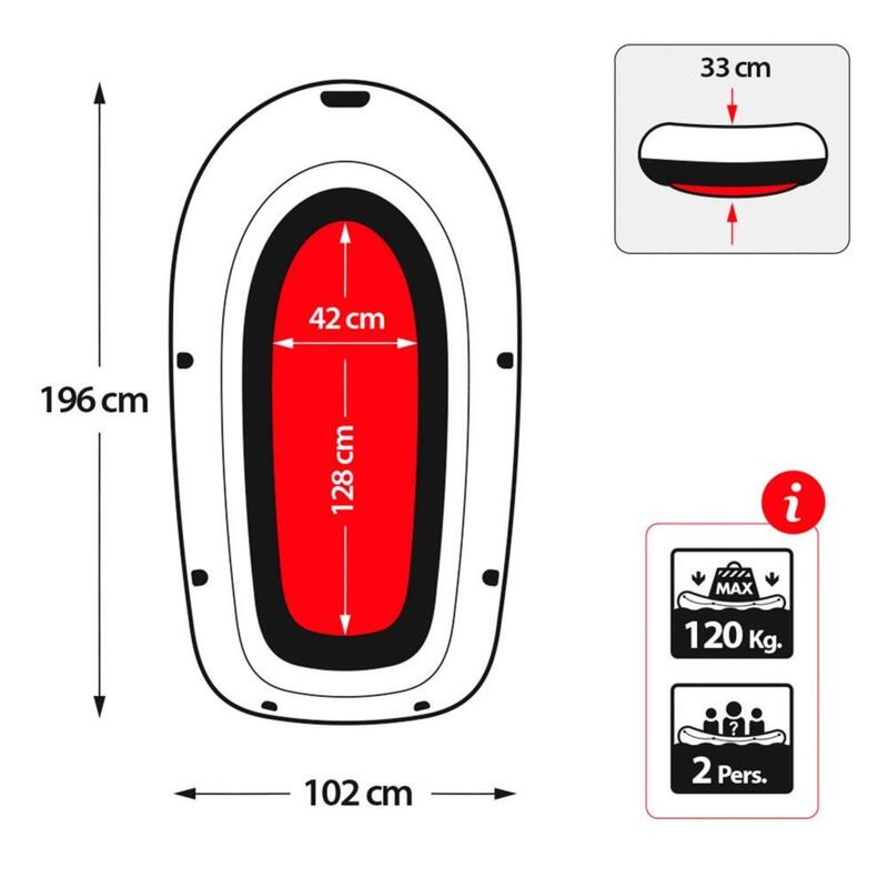 Barco insuflável Intex explorer pro 200 - 196x102x33 cm