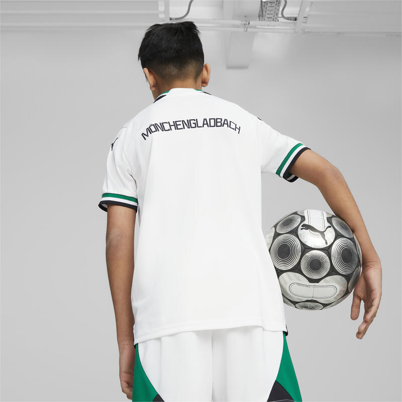 Camiseta Niño Borussia Mönchengladbach local 23/24 PUMA White Power Green