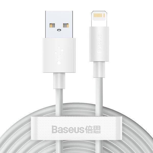2. Kabel USB Baseus Simple Wisdom Lightning Apple iPhone 2.4A 150cm 2 sztuki