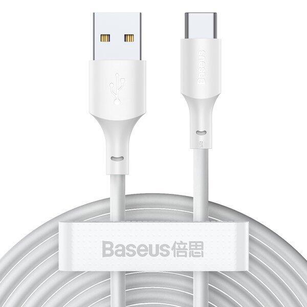1. Kabel USB Baseus Simple Wisdom USB-C 5A 40W Huawei SCP QC 3.0 150cm 2 sztuki