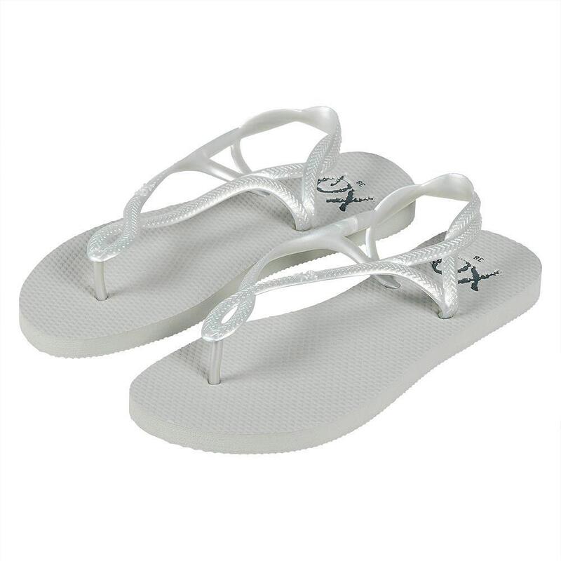 XQ | Tongs femme | Argent | Taille 37 | Sandales de plage femme