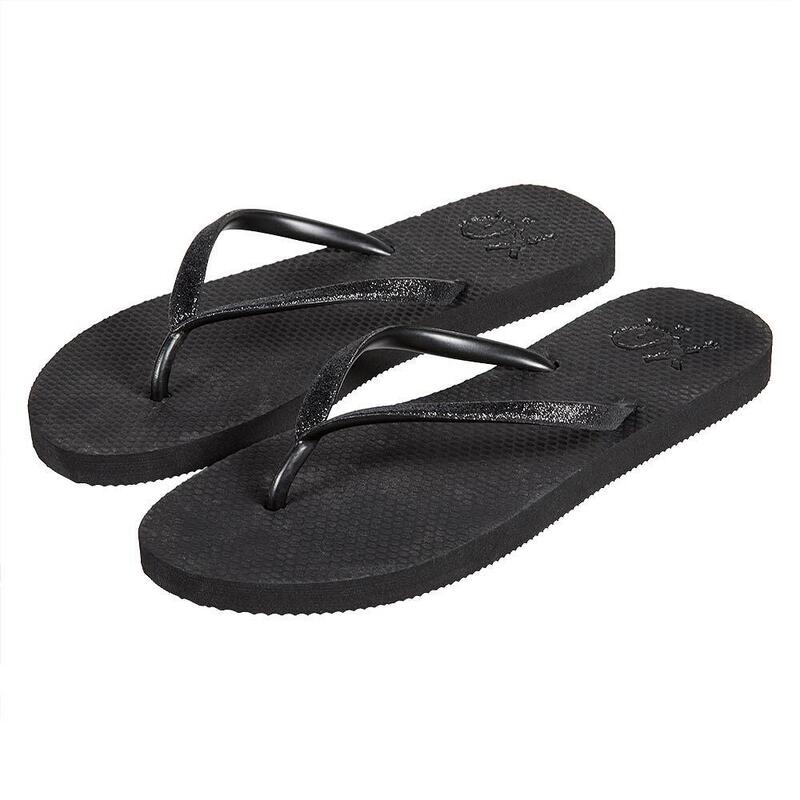 XQ | Tongs femme | Paillettes | Noir | Taille 37 | Sandales de plage femme