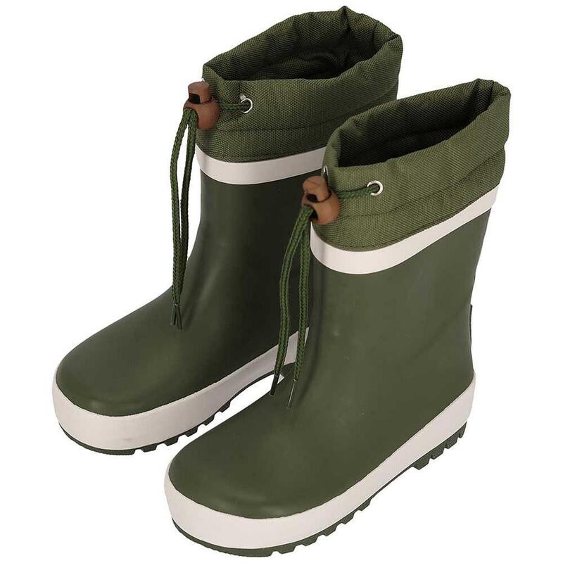 XQ | Bottes de pluie enfant | Doublure en polaire | Khaki | Taille 21/22 |