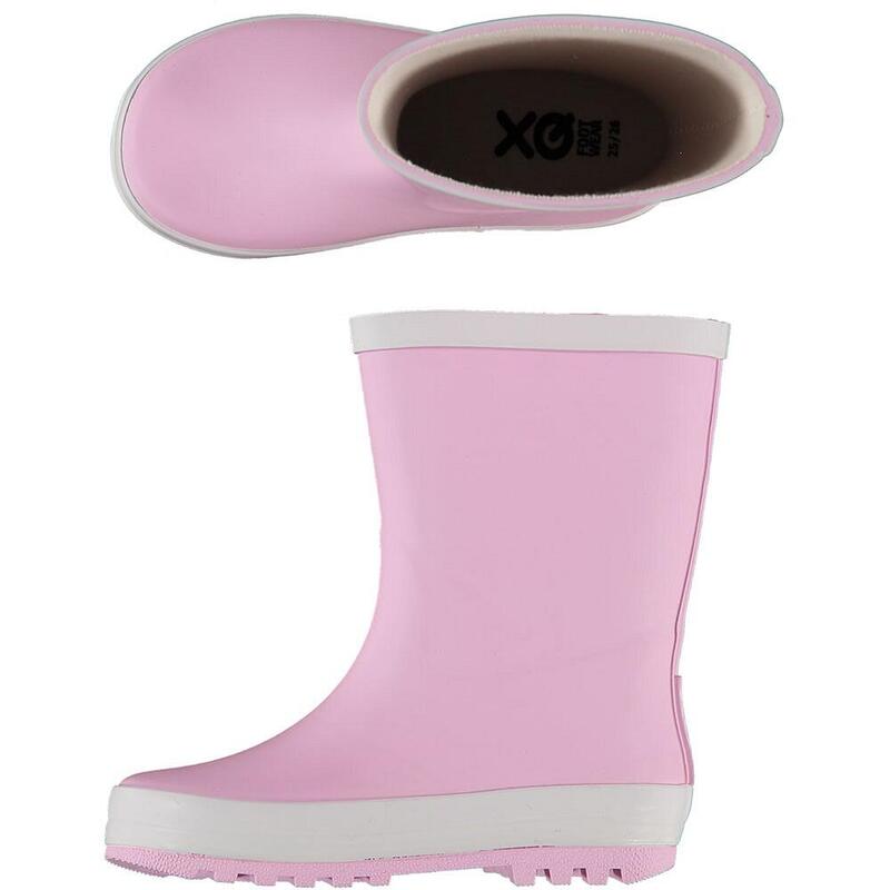 XQ | Bottes de pluie enfant | Caoutchouc | Rose | Taille 33/34 | Unisexe