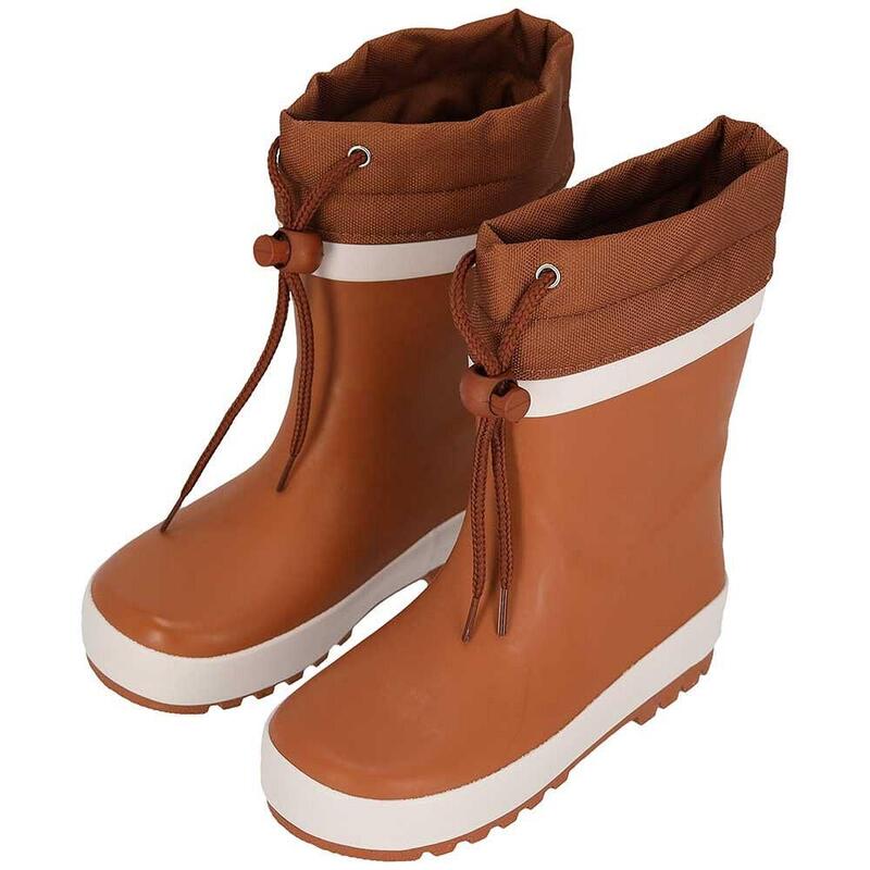 XQ | Bottes de pluie enfant | Doublure en polaire | Brun | Taille 23/24 | Bottes