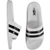 XQ | Tongs homme | Rayures | Blanc/Noir | Taille 43 | Pantouffles de bain homme