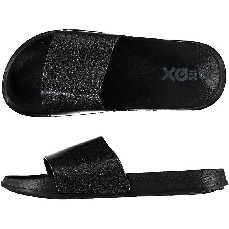 XQ | Tongs pour femme | Fashion | Noir | Taille 41 | Pantoufles de bain pour