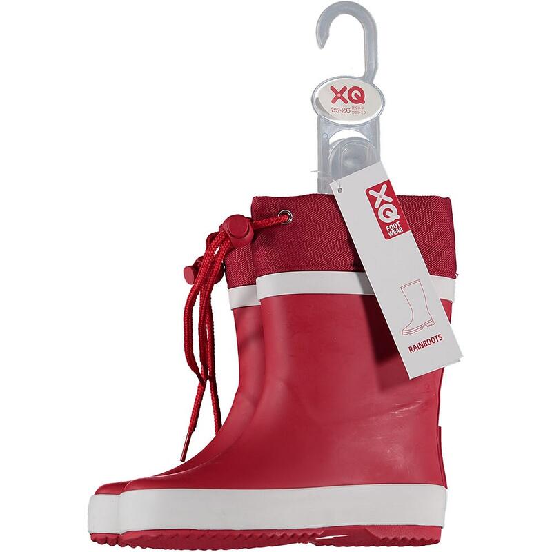 XQ | Bottes de pluie enfant | Doublure en polaire | Rouge | Taille 23/24 |