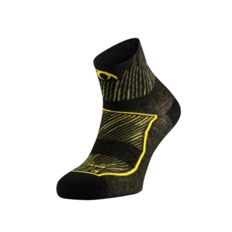 Meias Race Lyn Preto/Amarelo corrida Amarelo LURBEL