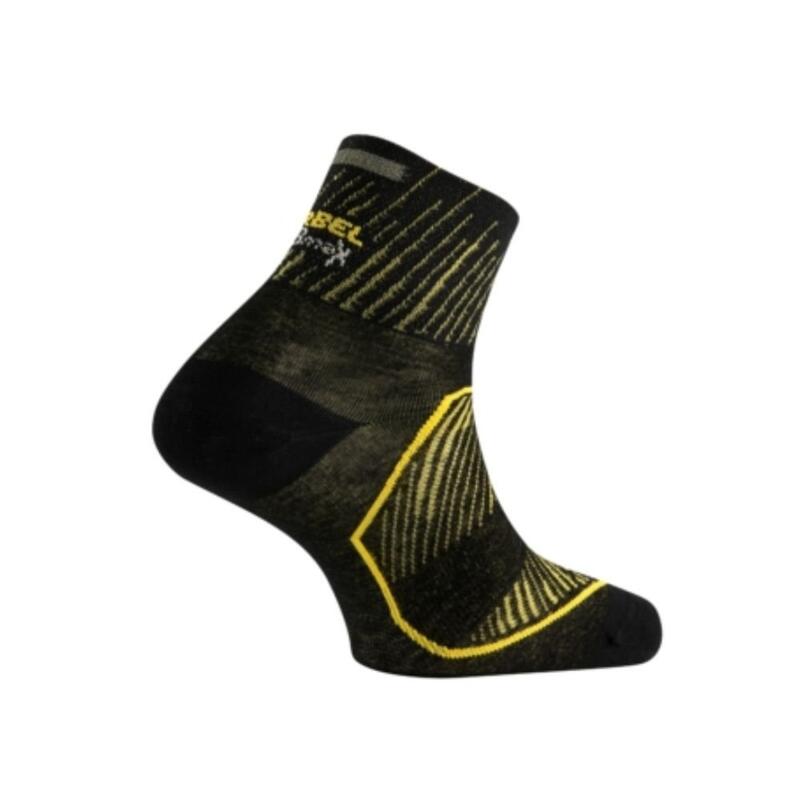 Meias Race Lyn Preto/Amarelo corrida Amarelo LURBEL