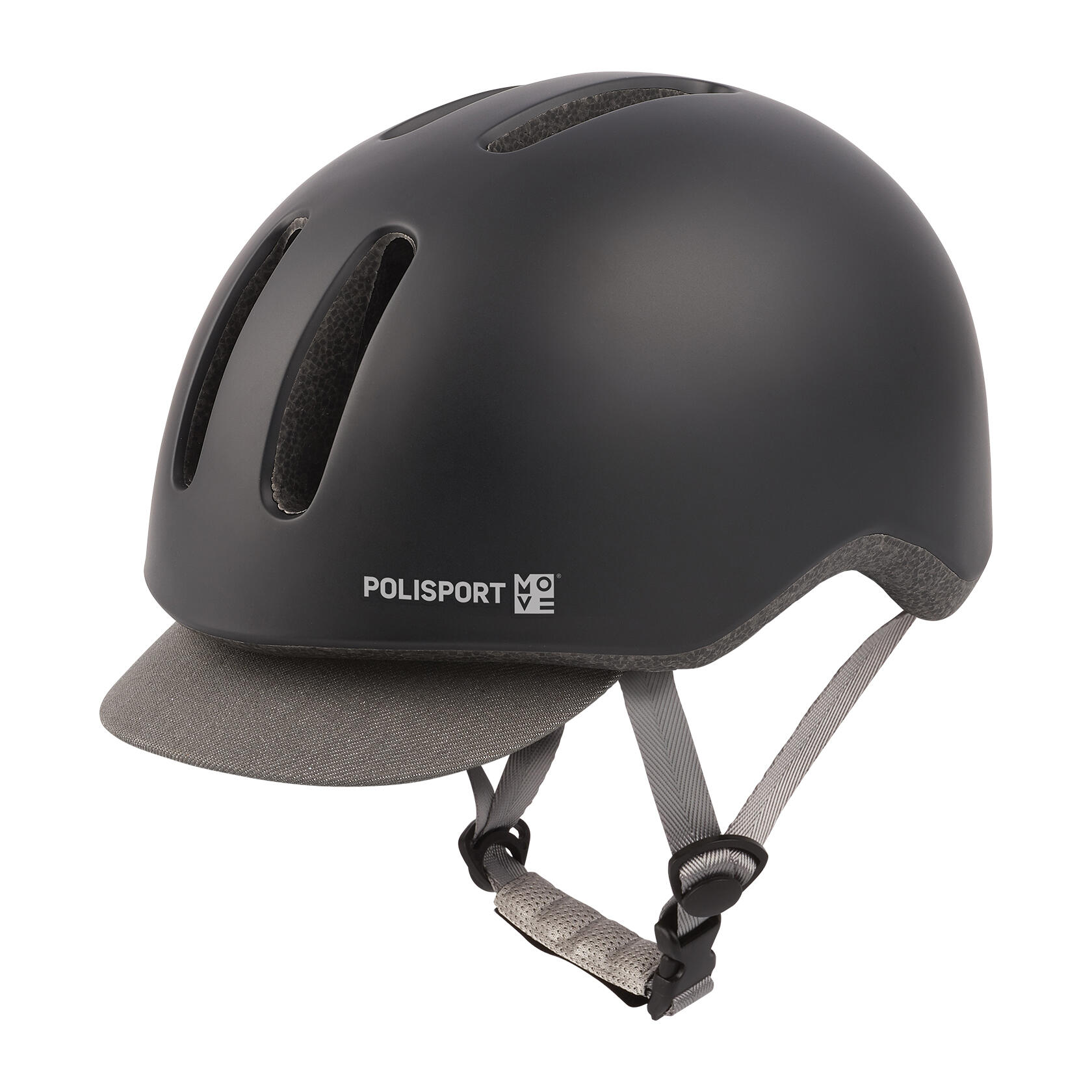 COMMUTER Casco da Ciclismo Urbano Elegante e Sicuro Nero/Grigio 3/6