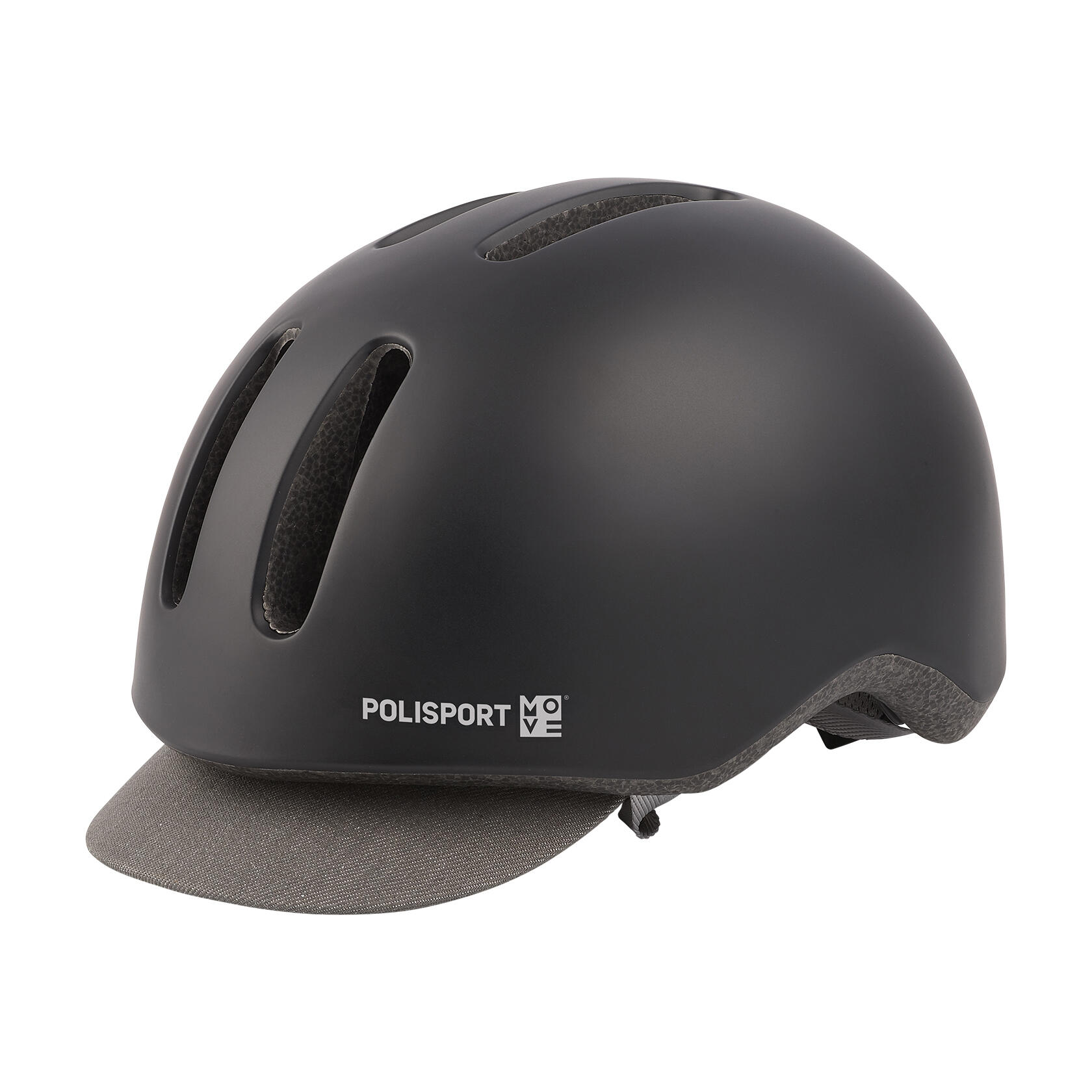 POLISPORT COMMUTER Casco da Ciclismo Urbano Elegante e Sicuro Nero/Grigio