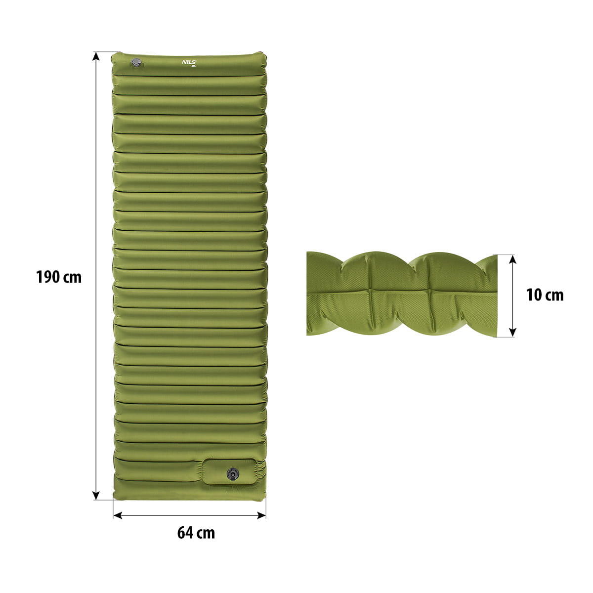 Matelas avec pompe à air intégrée Nils Camp NC4101 6/7