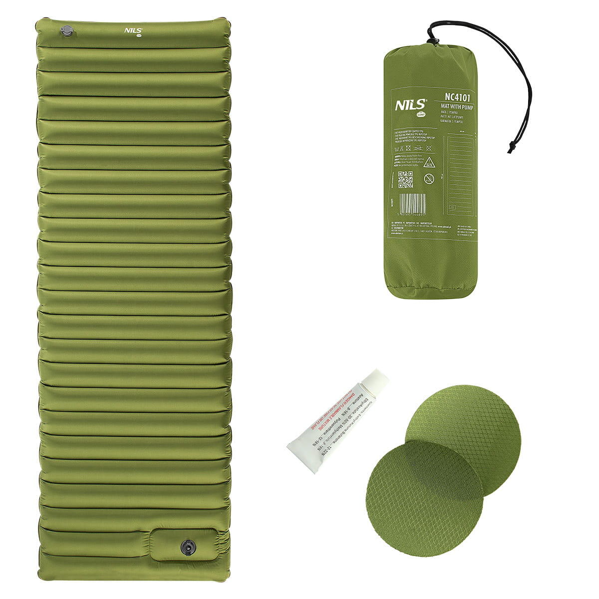 Nils Camp - Sac De Couchage Ouverture Droite Nils Camp Nc4101 - Matelas Autogonflant - Vert - Taille Unique - Decathlon
