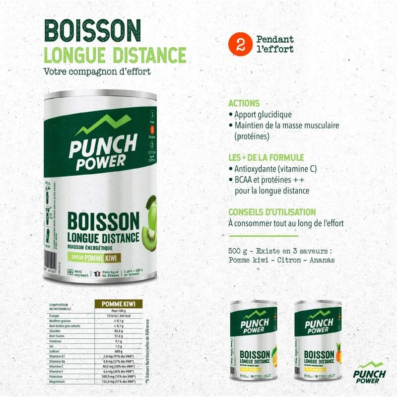 Punch Power Biodrink Longue Distance 500 g - Boisson énergétique - Ananas