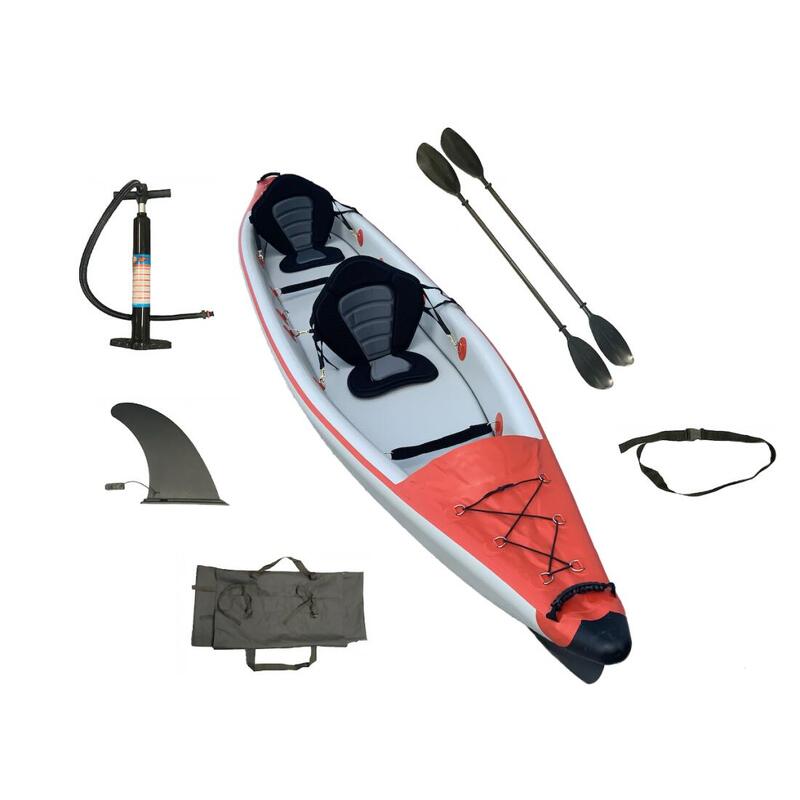 Kajak pneumatyczny dwuosobowy do pływania Scorpio kayak DS 471 + ster dropstich