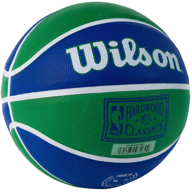 Mini bola Wilson Team Retro Minnesota Timberwolves tamanho 3 de basquetebol