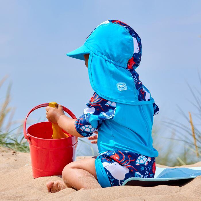 Splash About Baby Kids Legionnaire Sun Hat Under The Sea 6/6