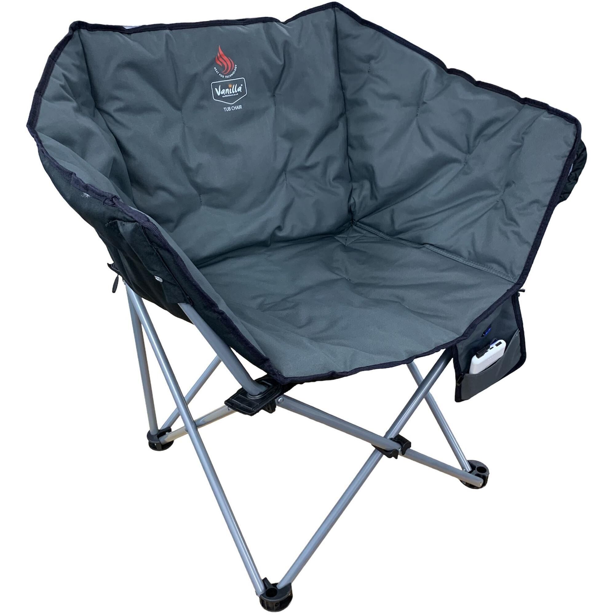 VANILLA LEISURE Vanilla Leisure Tub Chair Heated Charcoal + Power Bank