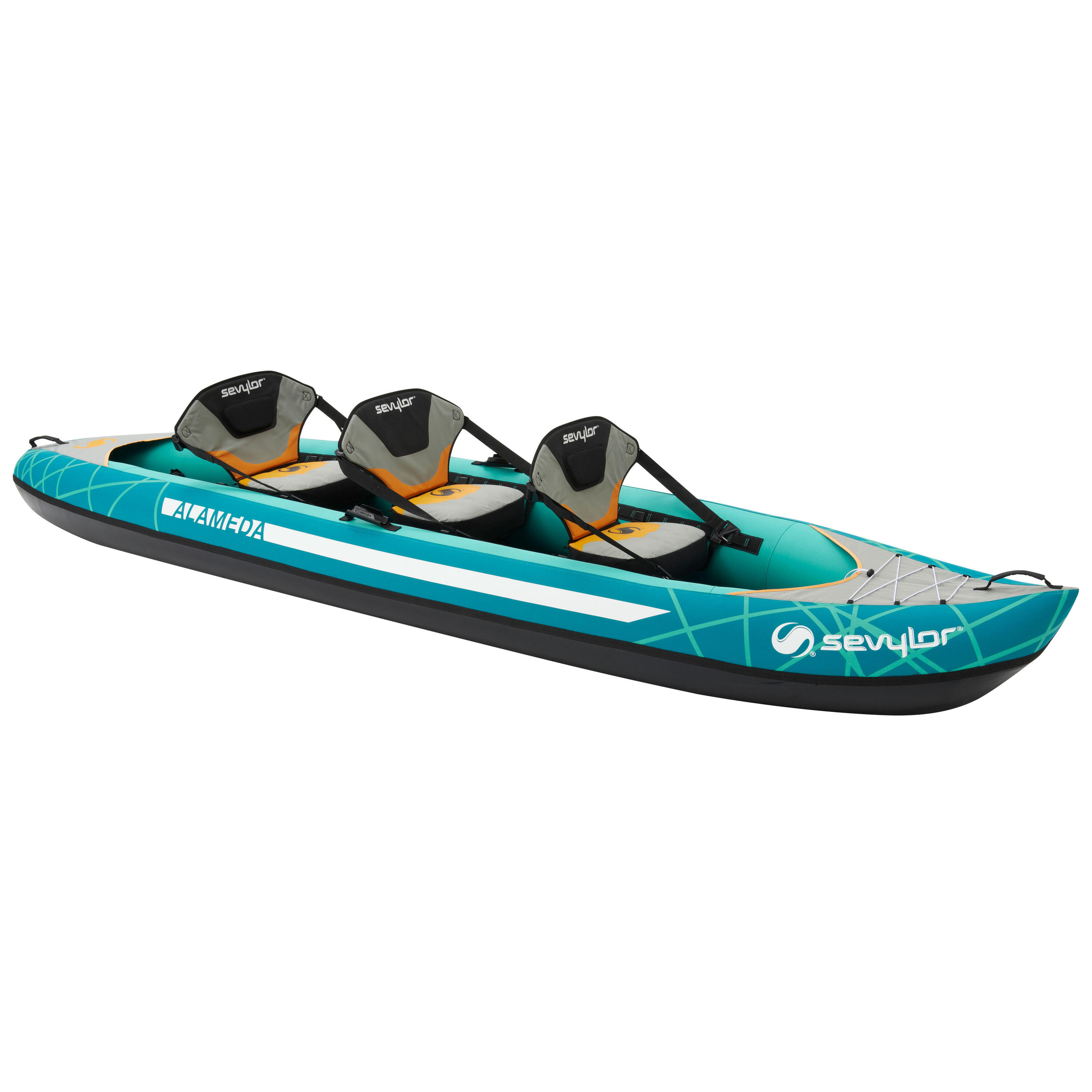 Alameda 3 Person Kayak with Buoyancy Aids, Paddles & Pump -Blue 4/5