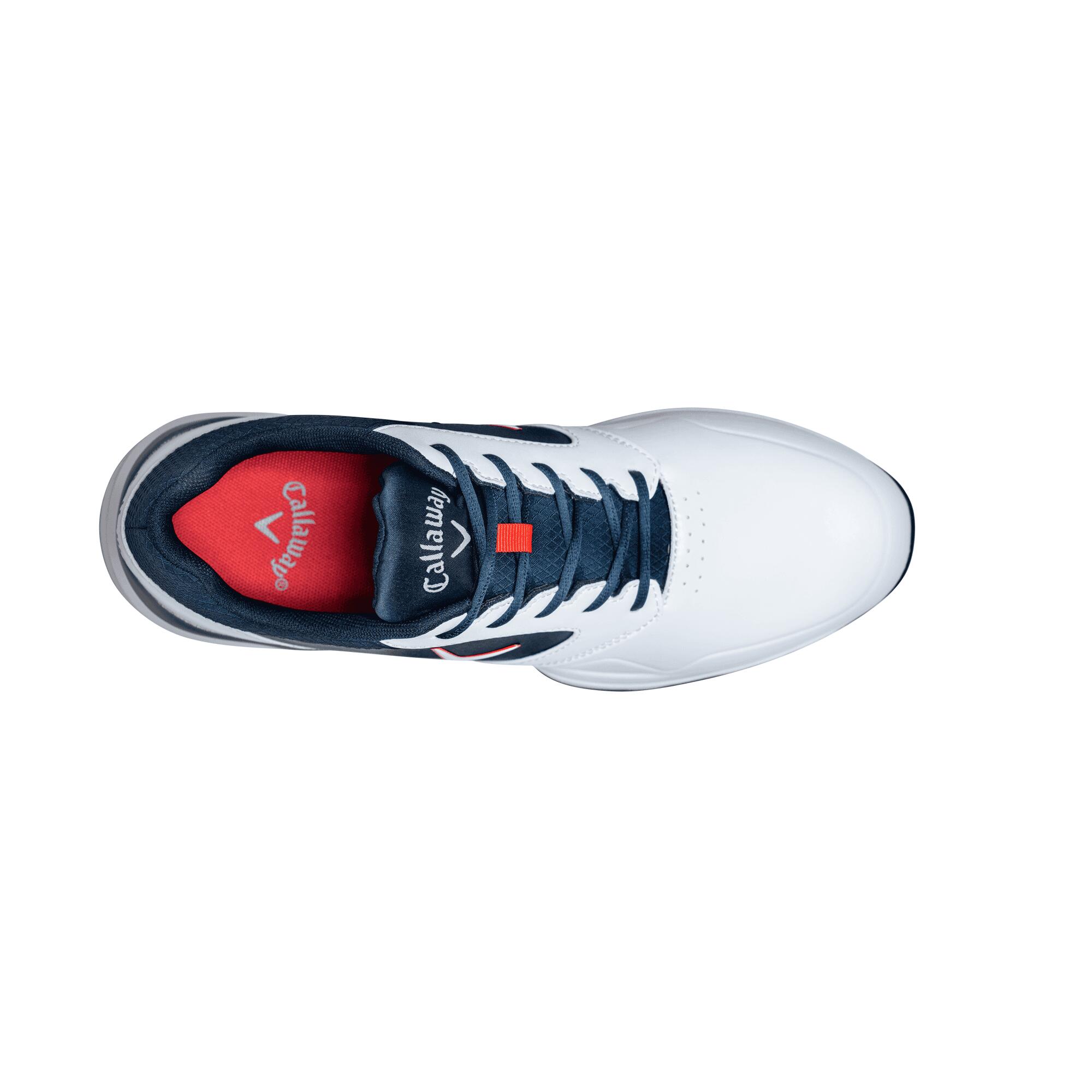 Callaway 2022 Mens CHEV LS Golf Shoes WHITE/NAVY/RED 3/7