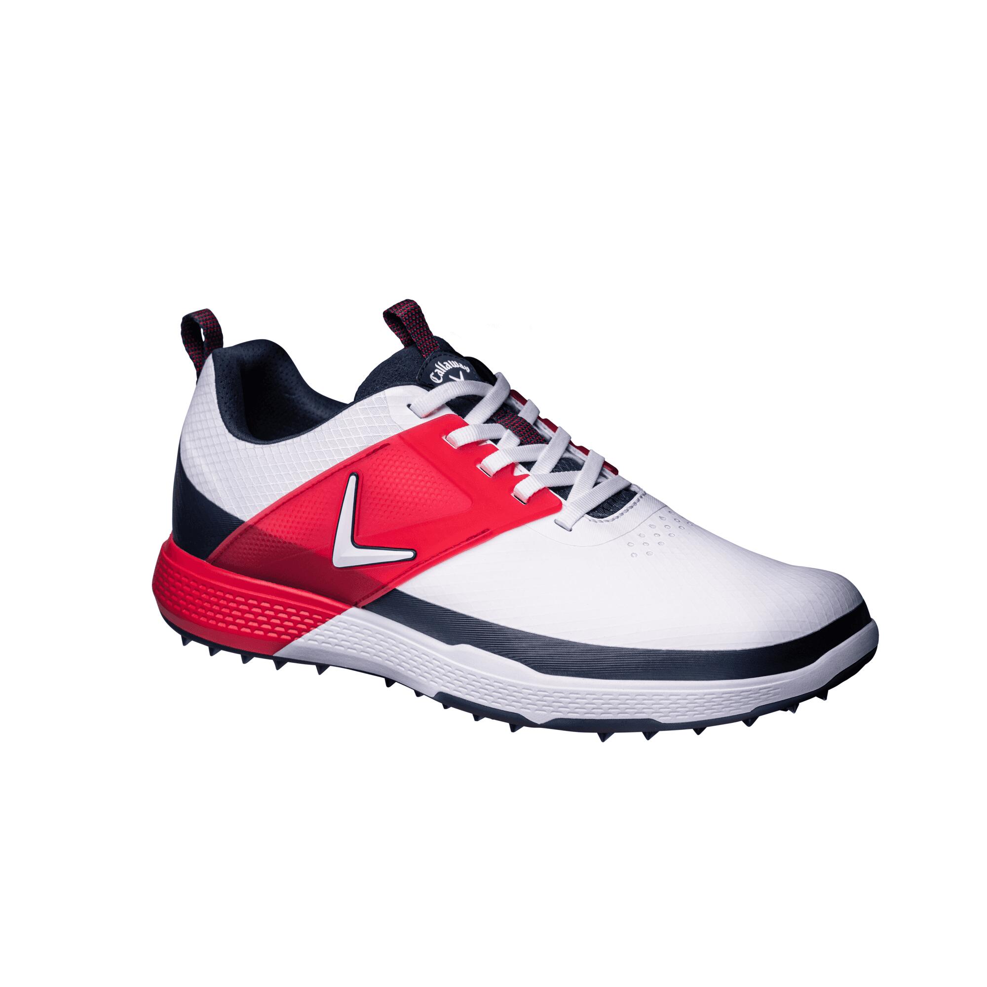 Callaway 2022 Mens NITRO BLAZE Golf Shoes WHITE/NAVY/RED 1/6