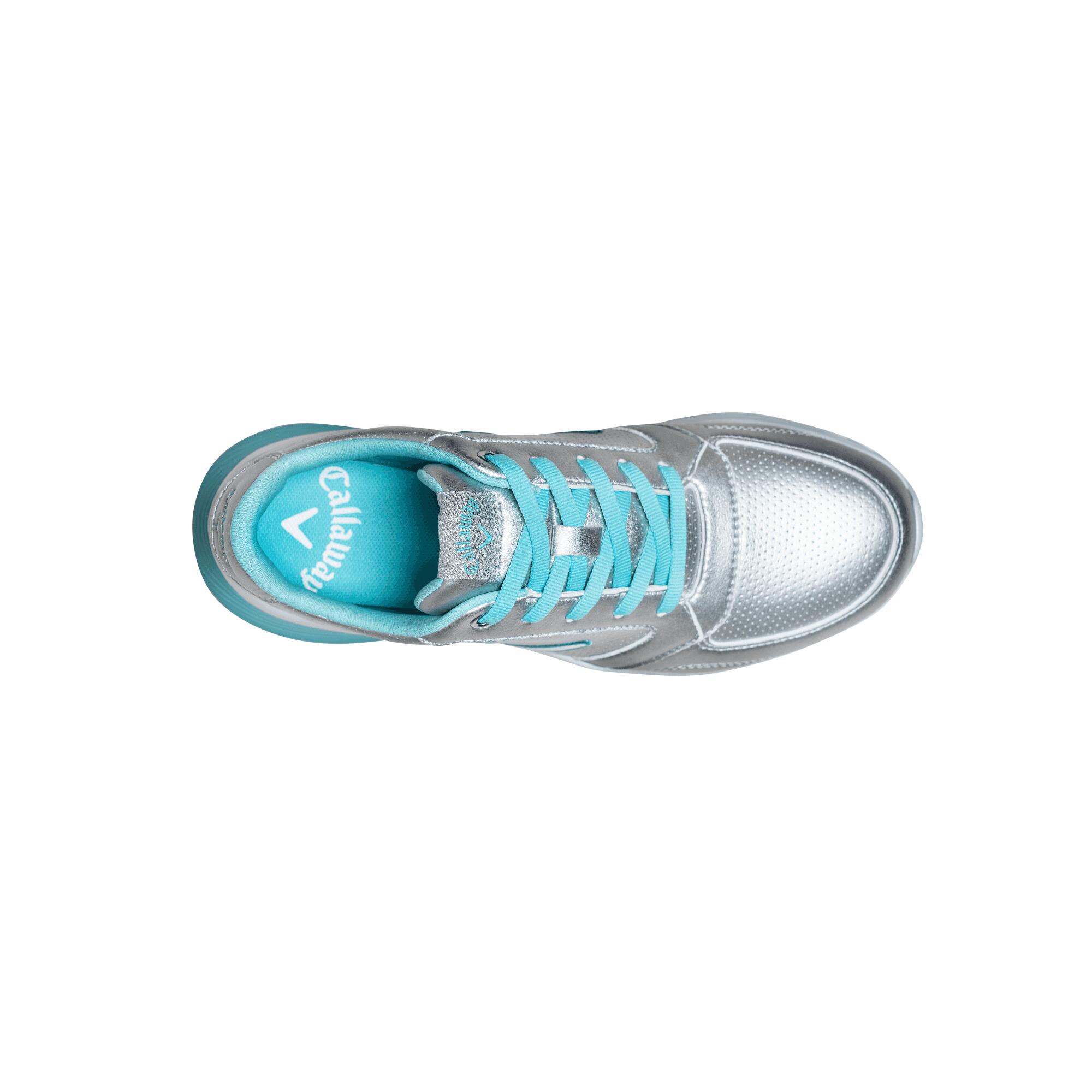 Callaway 2022 Lady AURORA Golf Shoes SILVER/LIGHT BLUE 3/4