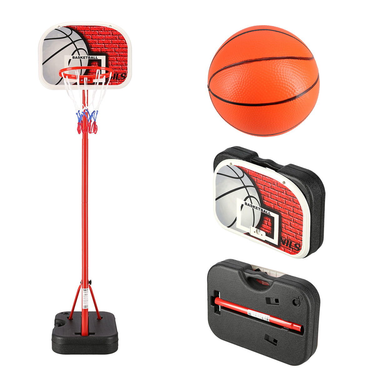 Nils - Panier De Basket-ball Nils Zdk881g - Panier De Basket - Noir|rouge - Taille Unique - Decathlon