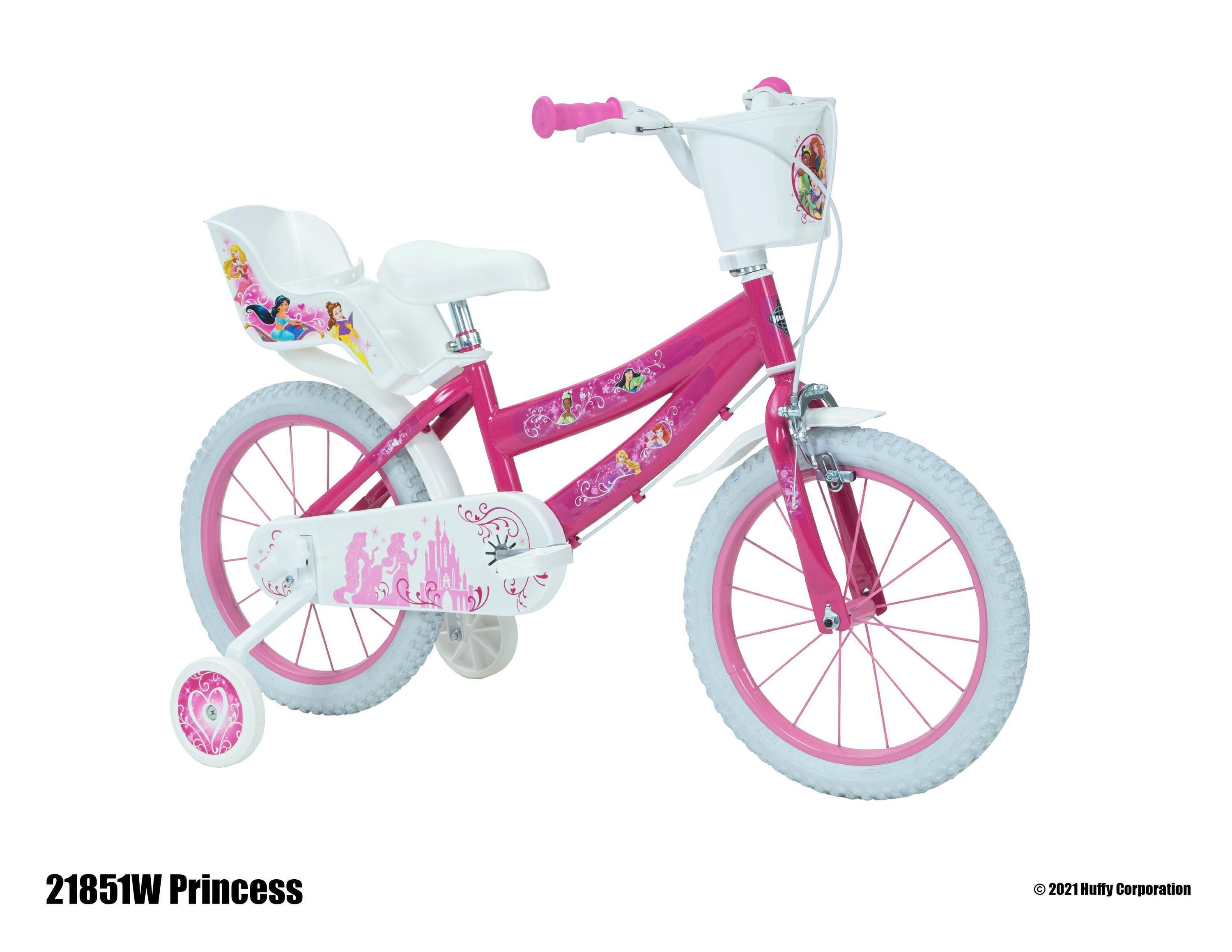 Huffy Disney Princess 16" Kids Bike - Pink/White 2/3