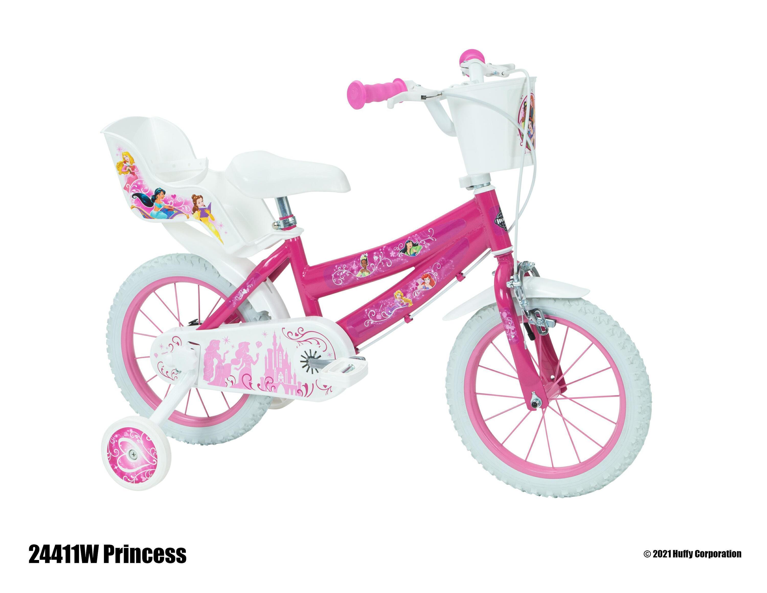 Huffy Disney Princess 14In Kids Bike - Pink/White 3/3