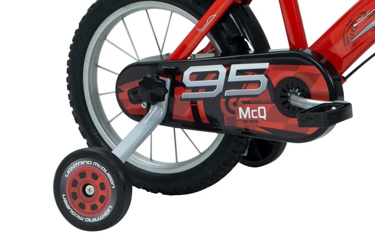 Huffy Disney Cars 14" Kids Bike - Gloss Red 3/4