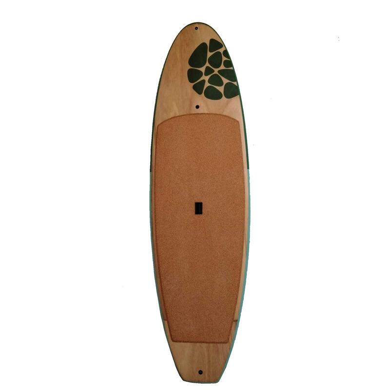 Premium SUP Board - Pauwlonia hout en Portugese kurk - SUP Yoga