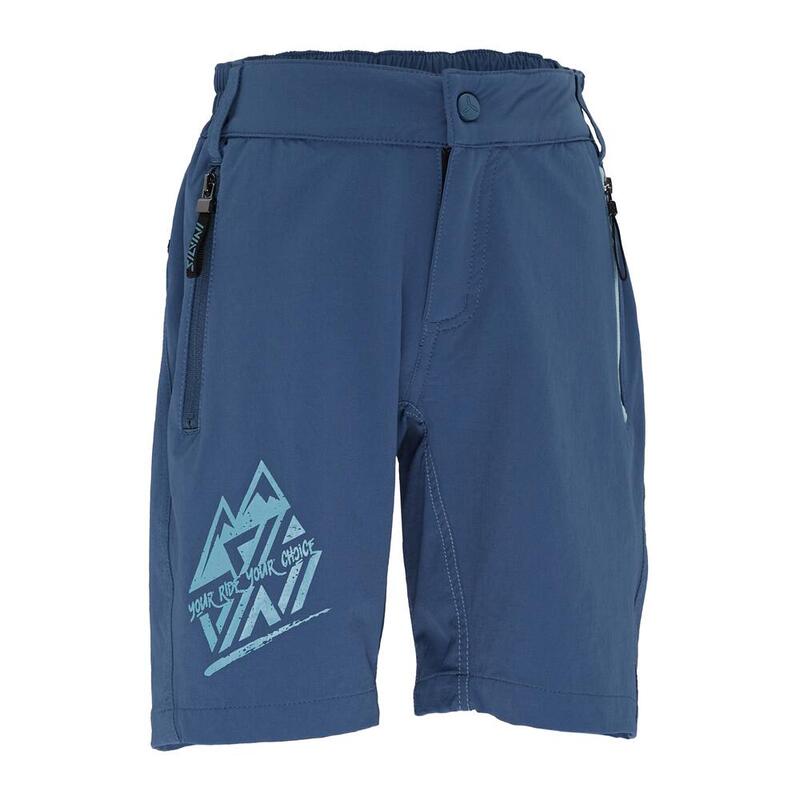 Colanți Ciclism Copii Pantaloni Lungi Acri, Albastru
