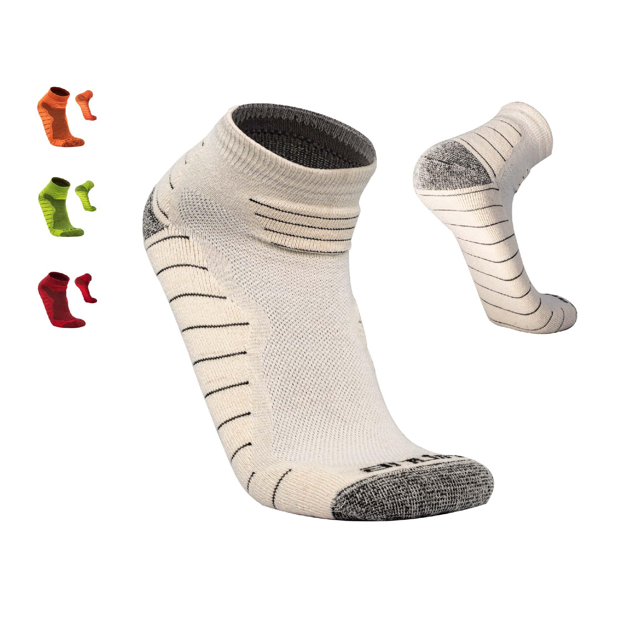Meias alpaca merino short running apex anti-bolhas acolchoamento e compressão