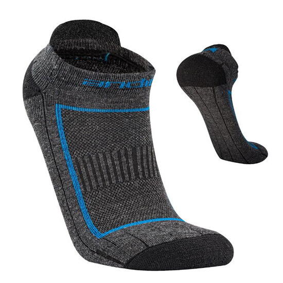 Alpaka Merino Kurze Laufsocken ALPHA, Anti-Blasen mit Polsterung und Kompression