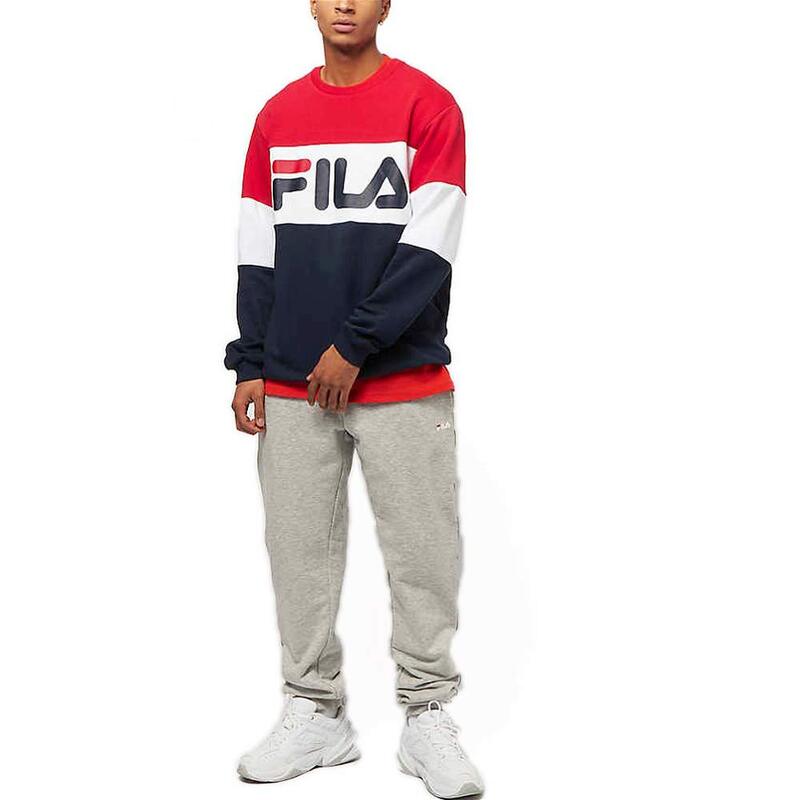 Sweat Fila Men Straight Blocked Crew - Homme