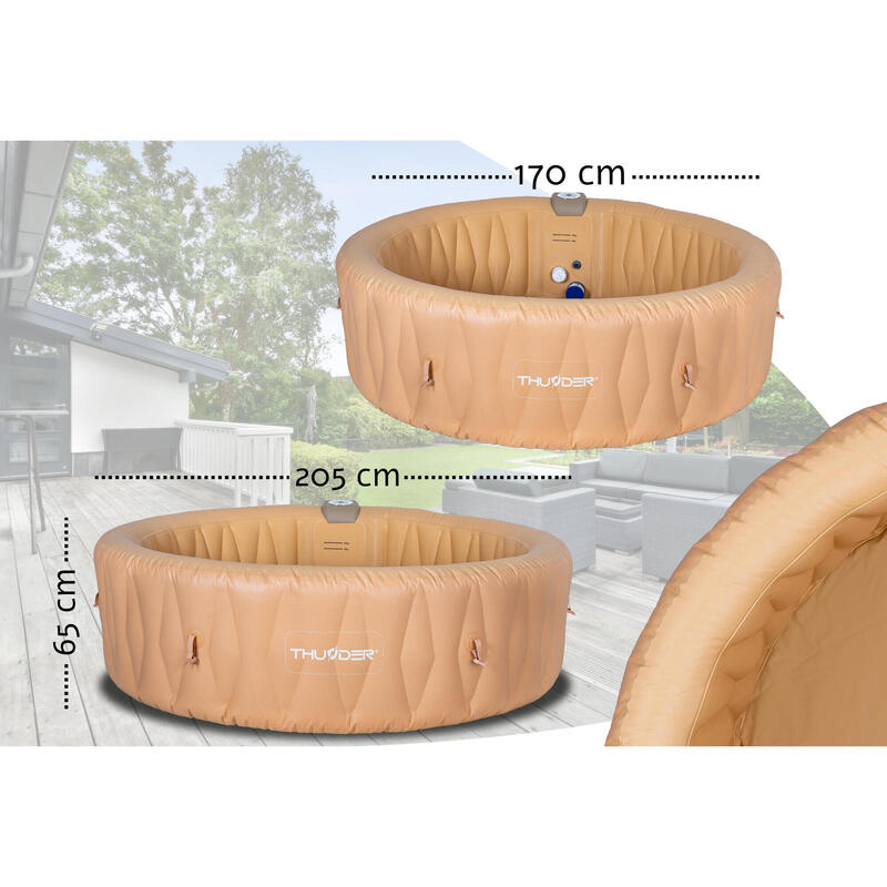 Basen z hydromasażem 6-osobowy THUNDER LATTE