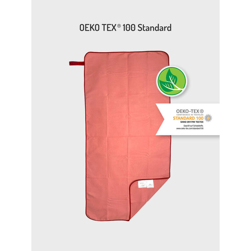 Drap de bain microfibre certifié Oeko TEX, ultra léger, rose, XL