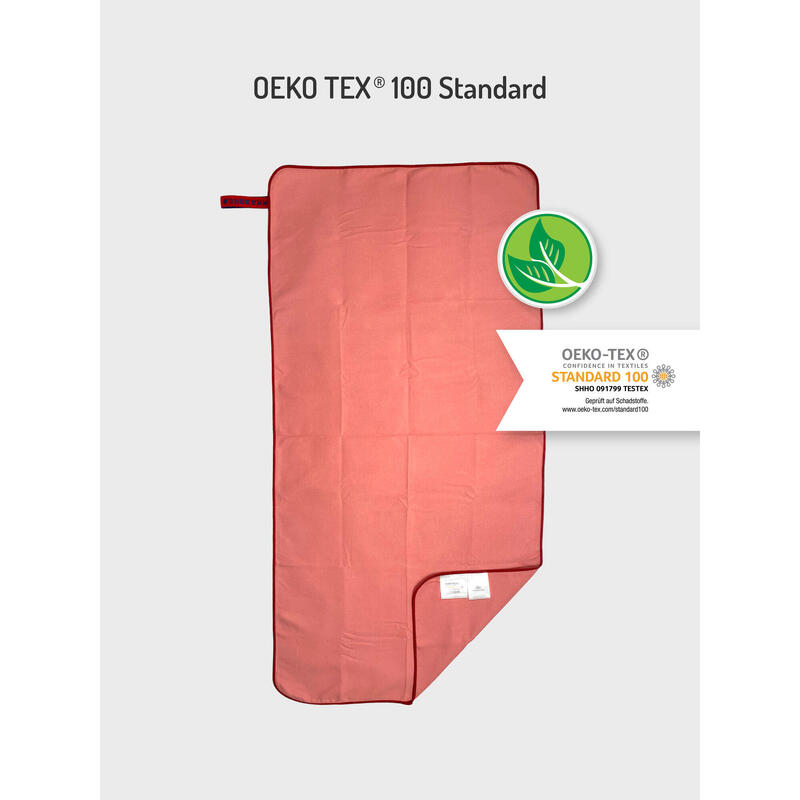 NORDKAMM Mikrofaser-Badetuch mit Oeko TEX Zertifikat, Ultraleicht, rosa, XL