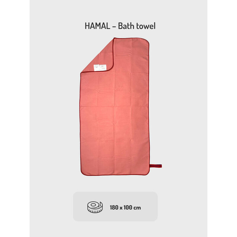 Asciugamano da bagno in microfibra con certificato Oeko TEX, rosa, XL