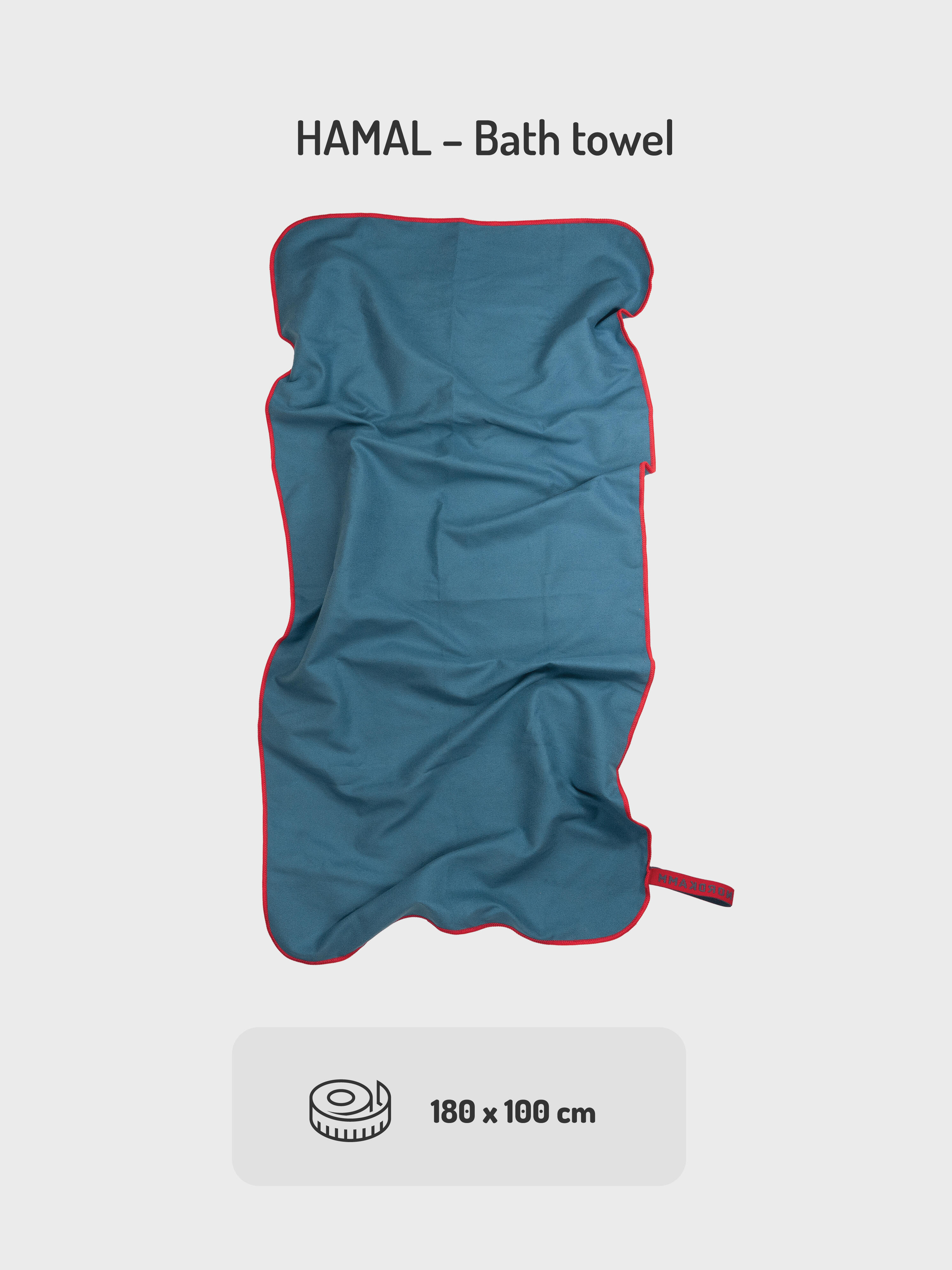Asciugamano da bagno in microfibra XL con certificato OEKOTEX ultraleggero blu 2/4