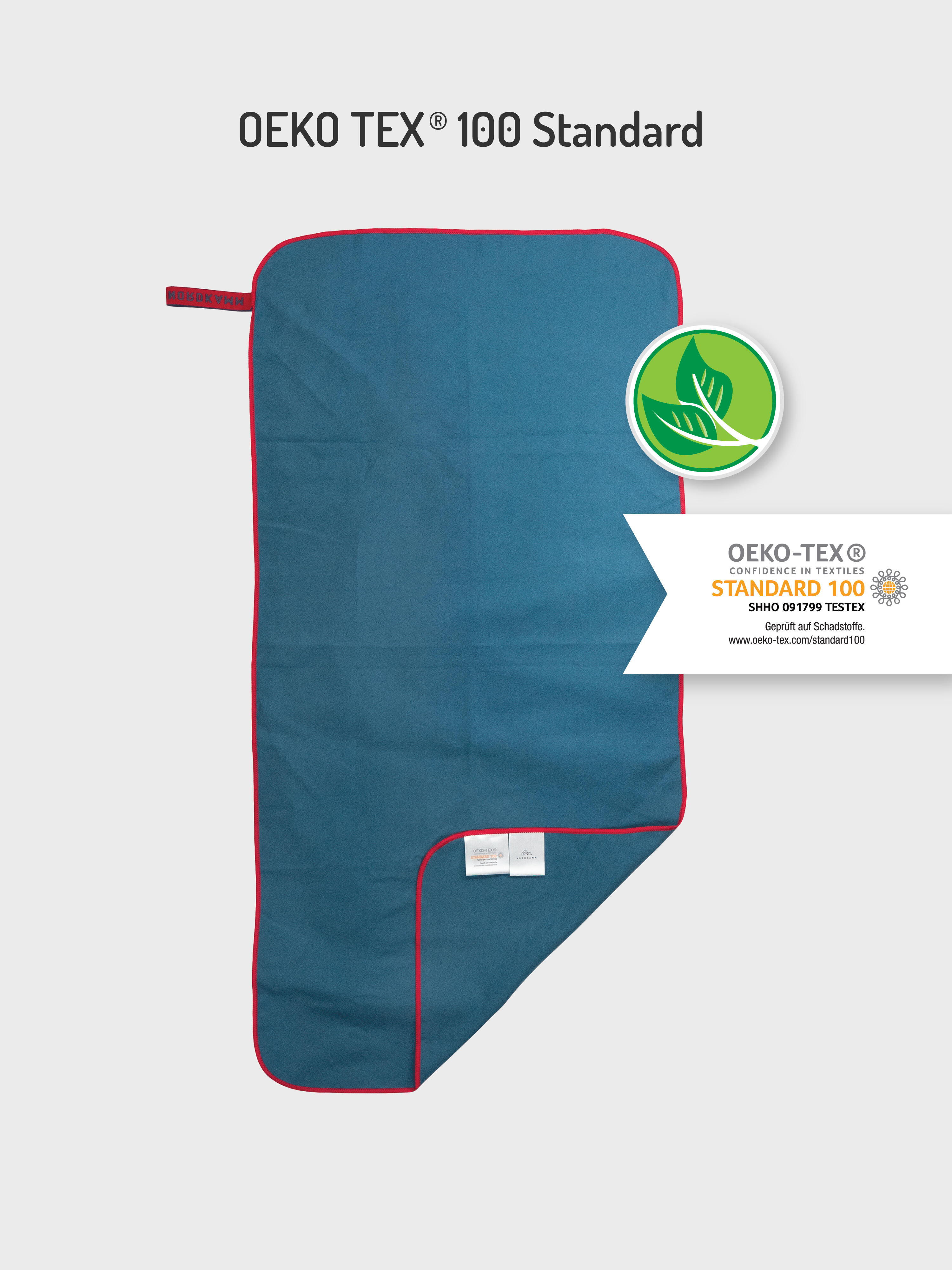 Asciugamano da bagno in microfibra XL con certificato OEKOTEX ultraleggero blu 4/4
