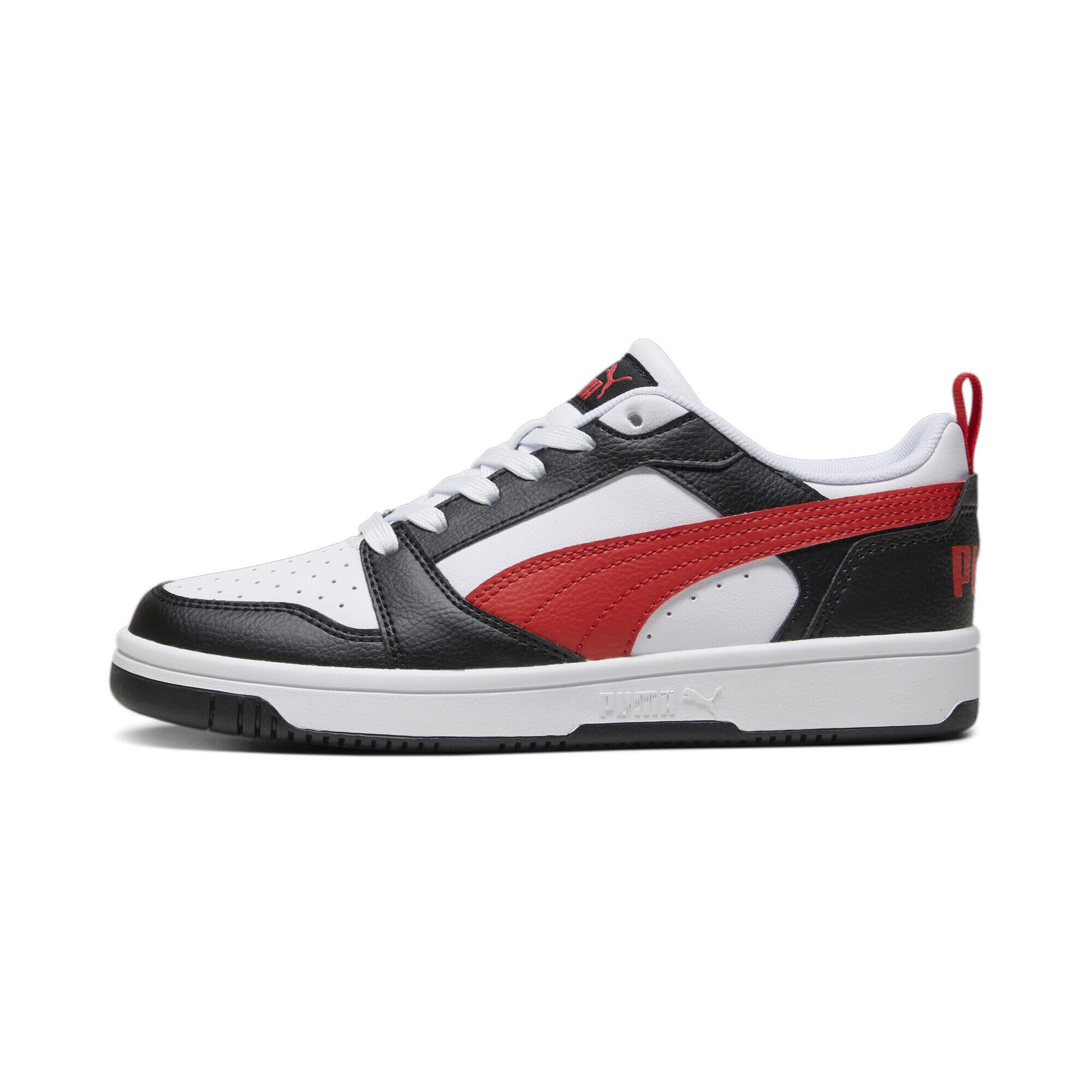 Baskets Rebound V6 Lo Enfant et Adolescent PUMA White For All Time Red Black 3/7