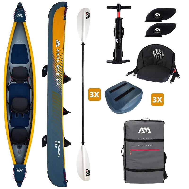 Kayak gonflable Aqua Marina Tomahawk 478 3x KP-1